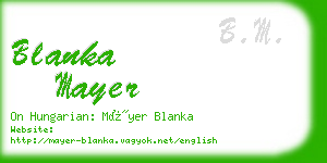 blanka mayer business card